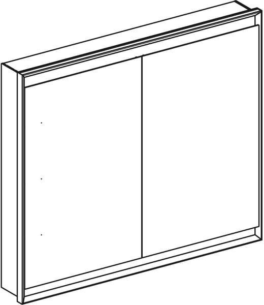 GEBERIT ONE Spiegelschrank mit ComfortLight, 2 Türen, 75 cm, weiß