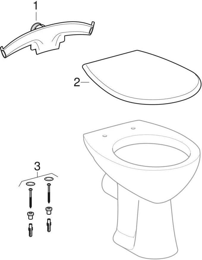 GEBERIT Renova Stand-WC Tiefspüler weiß KeraTect Abgang horizontal