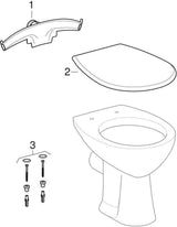 Geberit Renova Stand-WC Flachspüler Abgang horizontal, weiß – Sanitärkeramik mit Spülrand