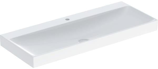 Geberit ONE Waschtisch 60x48 cm mit Hahnloch, ohne Überlauf, weiß, KeraTect
