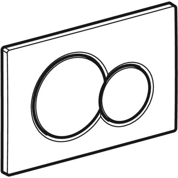 Geberit Sigma01 Betätigungsplatte rund 2-Mengen-Spülung weiß glänzend, 10er-Pack