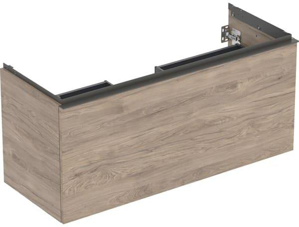 Geberit Acanto Waschtischunterschrank 120 cm Nussbaum mit Schublade und Innenschublade