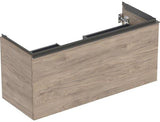 Geberit Acanto Waschtischunterschrank 120 cm Nussbaum mit Schublade und Innenschublade