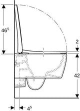 Geberit iCon Wand-WC Set mit Rimfree Tiefspüler, verkürzter Ausladung 49 cm, weiß