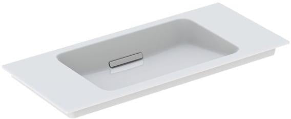 Geberit ONE Möbelwaschtisch 90x40 cm KeraTect CleanDrain verkürzte Ausladung weiß