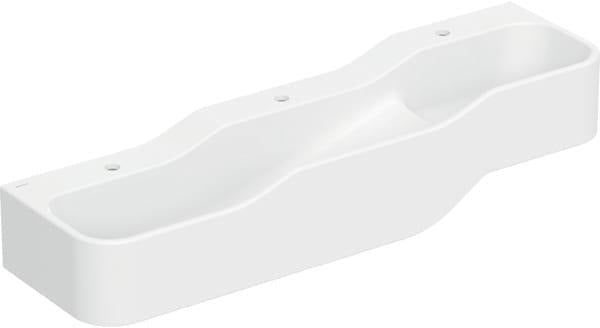 GEBERIT Bambini Spiel- und Waschlandschaft 140 cm – 3 Waschplätze, 3 Hahnlöcher, weiß-alpin matt