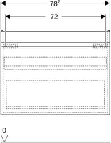 Geberit Renova Plan Waschtischunterschrank Nussbaum hickory hell mit Schublade & Innenschublade