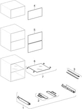 GEBERIT ONE Seitenschrank mit 2 Schubladen, 45 x 49,2 x 47 cm, weiß hochglänzend