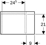 Geberit iCon Seitenelement wandhängend 37x40x24,5cm weiß hochglanz
