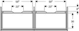 Geberit ONE Unterschrank für Aufsatzwaschtisch, 2 Schubladen, 133,2 cm, weiß hochglänzend