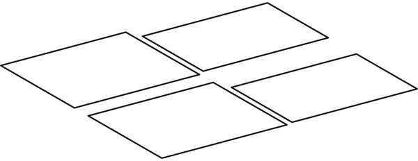 GEBERIT Set Antirutschmatten für Unterschrank Waschtisch, Breite 120 cm