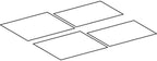 Geberit Xeno2 / Set Antirutschmatten für Xeno2 US 4 Schubladen, Breite WT 120 cm (4St.)