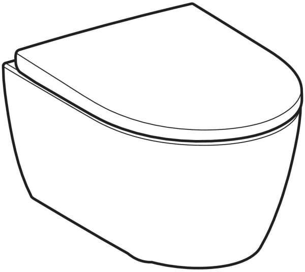 Geberit iCon Wand-WC Set Tiefspüler TurboFlush mit WC-Sitz, 49 cm, weiß