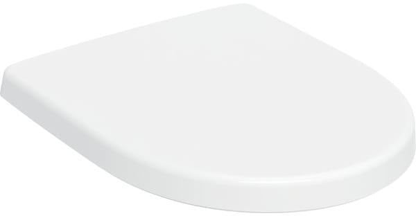 GEBERIT iCon WC-Sitz mit Deckel in Weiß – Duroplast, Edelstahl-Scharniere, Montage von oben