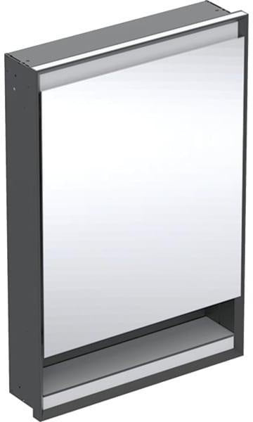Geberit ONE Spiegelschrank mit Nische & ComfortLight, 1 Tür, 60x90x15 cm, schwarz matt