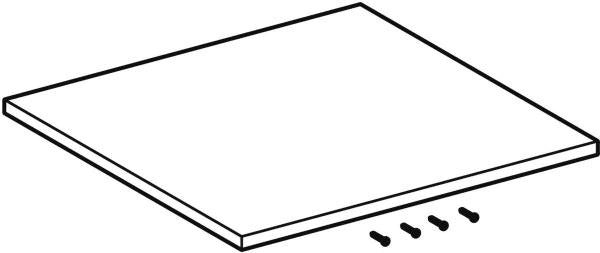 Geberit iCon Abdeckplatte für Seitenschrank 45 cm, weiß hochglänzend – passgenaue Badmöbel-Abdeckung