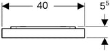 GEBERIT Xeno2 Lichtspiegel 40x91x5,5cm – LED, Touch-Dimmer, Spiegelheizung, IP44