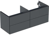 Geberit ONE Waschtischunterschrank 4 Schubladen 133,2 cm weiß hochglänzend wandhängend