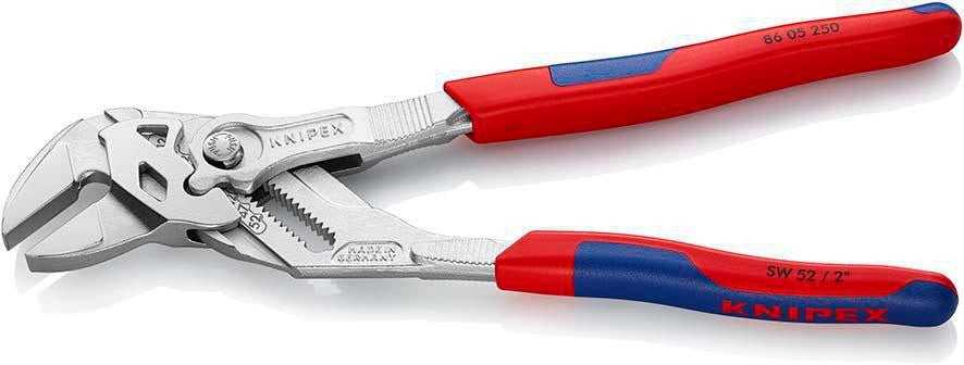 KNIPEX Zangenschlüssel 400 mm – Spannweite 85 mm, verchromt, mit Kunststoffüberzug