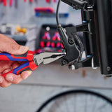 KNIPEX Spitzkombizange 145 mm Comfort-Griff – poliert, schwarz atramentiert, für Flach- und Rundmaterial