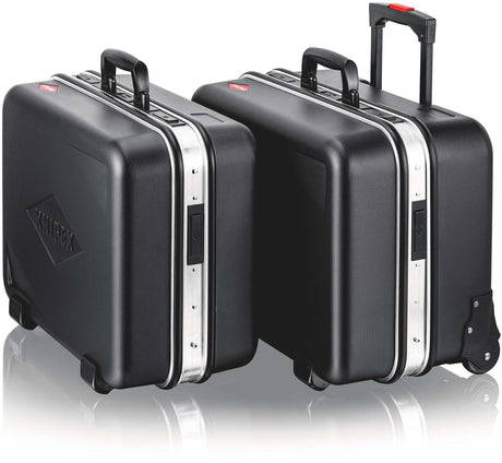 KNIPEX Schalenkoffer BIG Twin Move – Rollbarer Leerkoffer mit Teleskopgriff, Alurahmen & Codeschloss