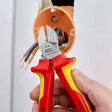 KNIPEX Seitenschneider VDE 160 mm – isoliert bis 1000 V, gehärtete Schneiden