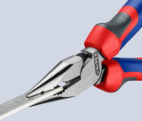 KNIPEX Spitzkombizange 145 mm Comfort-Griff – poliert, schwarz atramentiert, für Flach- und Rundmaterial