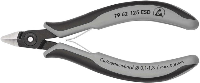 KNIPEX Präzisions-Elektronik-Seitenschneider 125 mm ESD Form 6 mit Öffnungsfeder