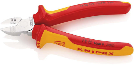 KNIPEX Abisolierseitenschneider 160 mm VDE – Präzisionszange mit Abisolierlöchern