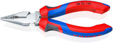 KNIPEX Spitzkombizange 145 mm Comfort-Griff – poliert, schwarz atramentiert, für Flach- und Rundmaterial