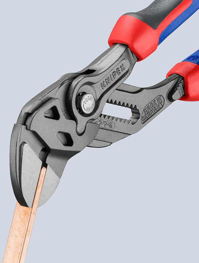 KNIPEX Zangenschlüssel 250 mm, Spannweite 52 mm, mit Kunststoffüberzug und Einstellskala