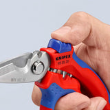 KNIPEX Elektriker-/Handwerkerschere 160 mm mit Mehrkomponenten-Hüllen und Crimpstellen