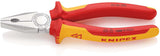 KNIPEX Kombizange VDE 160 mm mit Mehrkomponenten-Hüllen, verchromt, isoliert bis 1000 V