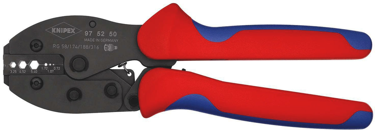 KNIPEX Crimpzange PreciForce® 220 mm für 0,5–6 mm² – Einhandbedienung, Präzisionsprofile