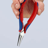 KNIPEX Elektronik-Greifzange 115 mm mit flachbreiten Backen und Kunststoffüberzug