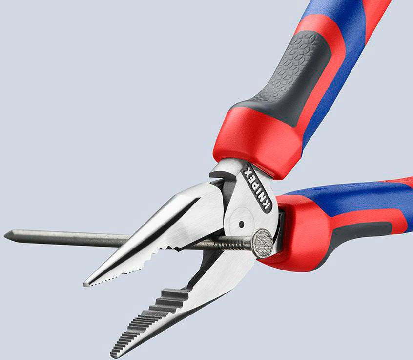 KNIPEX Spitzkombizange 145 mm Comfort-Griff – poliert, schwarz atramentiert, für Flach- und Rundmaterial