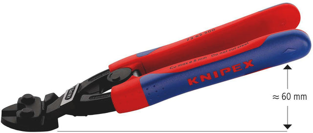 KNIPEX Kraftbündigschneider 200 mm – Mehrkomponenten-Hüllen, für weiche Werkstoffe