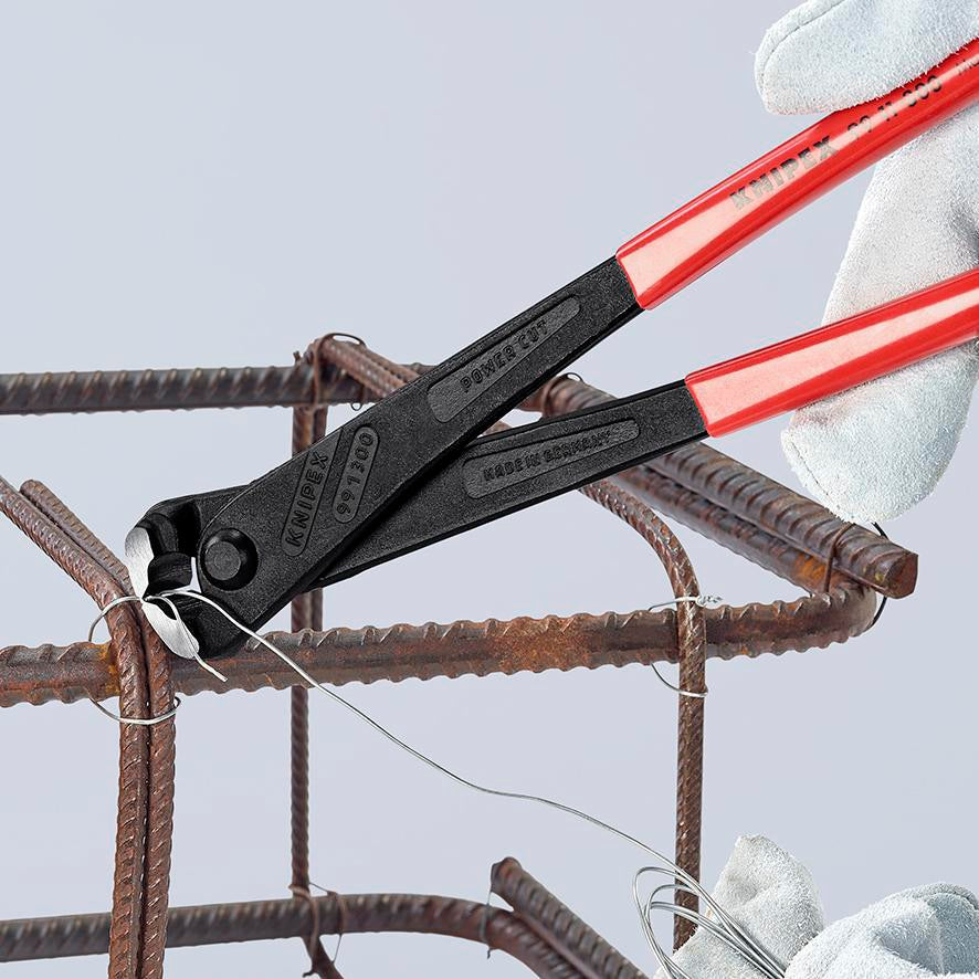 KNIPEX Kraftmonierzange 300 mm – 25 % Kraftersparnis, polierter Kopf, Kunststoffüberzug