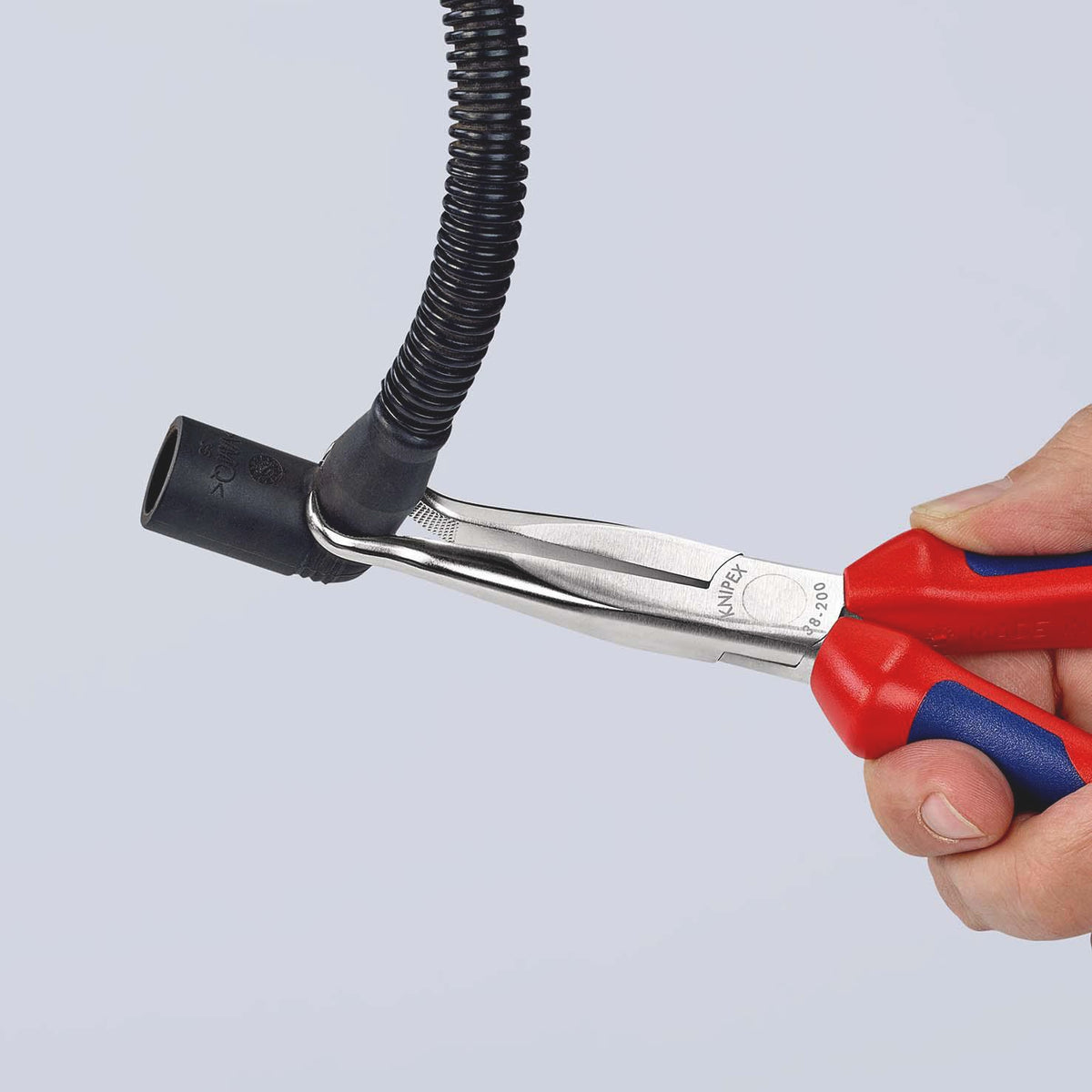 KNIPEX Mechanikerzange L.200mm Form 2 40° gewinkelt Comfort-Griff verchromt