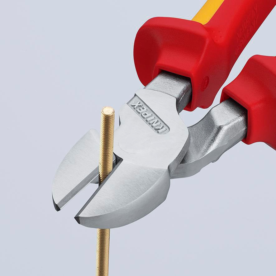 KNIPEX Kraftseitenschneider VDE 250 mm – 20 % Kraftersparnis, isoliert bis 1000 V