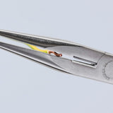 KNIPEX Flachrundzange 200 mm VDE-isoliert mit Befestigungsöse – Storchenschnabelzange