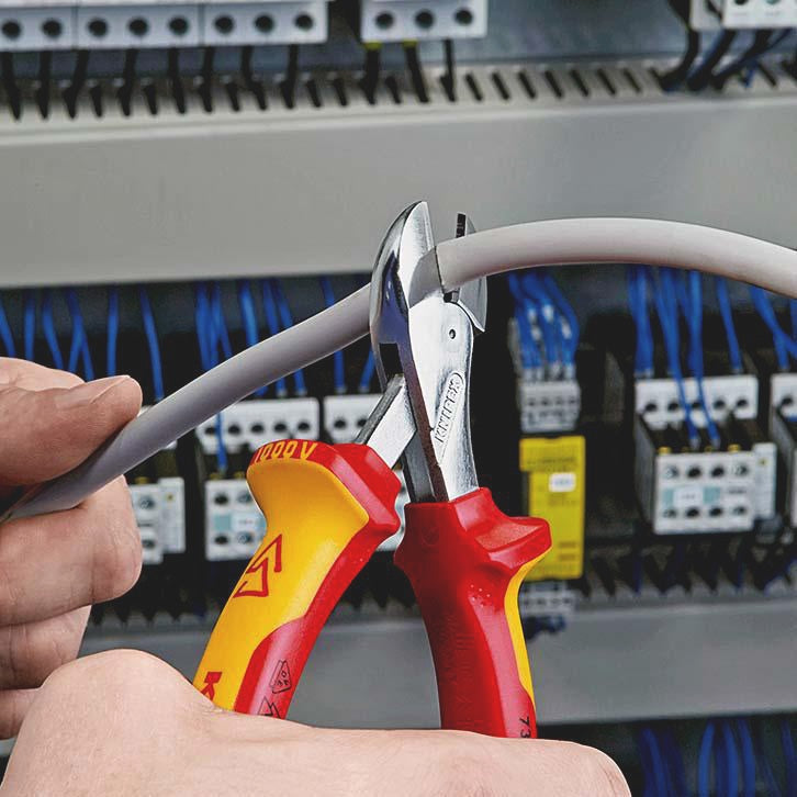 KNIPEX X-Cut® Kompaktseitenschneider VDE 160 mm – 40 % Kraftersparnis, für Pianodraht