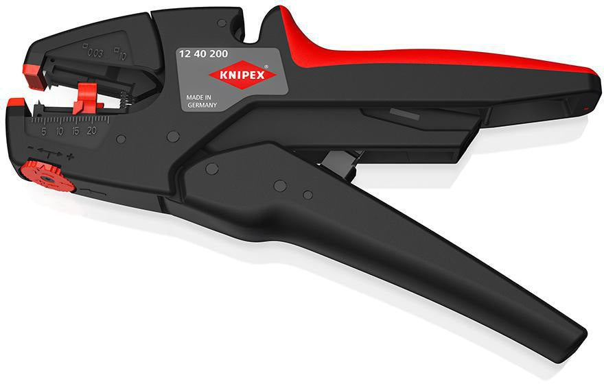 KNIPEX Automatikabisolierzange EvoStrip 200 mm für 0,03-10 mm² – selbsteinstellend, mit Drahtschneider