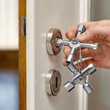 KNIPEX Schaltschrankschlüssel TwinKey® mit 6 Funktionen und Magnet-Verbindung