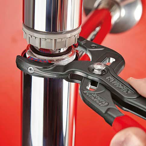 KNIPEX Syphon-/Connectorenzange L.250mm Spann-W.25-80mm schwarz atramentiert