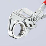 KNIPEX Zangenschlüssel 400 mm – Spannweite 85 mm, verchromt, mit Kunststoffüberzug