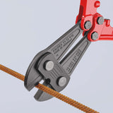 KNIPEX Bolzenschneider 460 mm mit Mehrkomponenten-Hüllen – für harten Draht bis 5 mm
