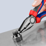 KNIPEX Kombizange 160 mm mit Comfort-Griff – polierter Kopf, induktiv gehärtete Schneiden