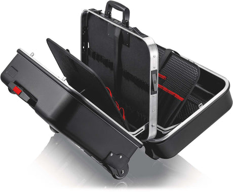 KNIPEX Schalenkoffer BIG Twin Move – Rollbarer Leerkoffer mit Teleskopgriff, Alurahmen & Codeschloss