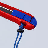 KNIPEX CutiX® Cuttermesser 18 mm Klingenbreite mit Klingenstabilisierung, Magnesiumgehäuse